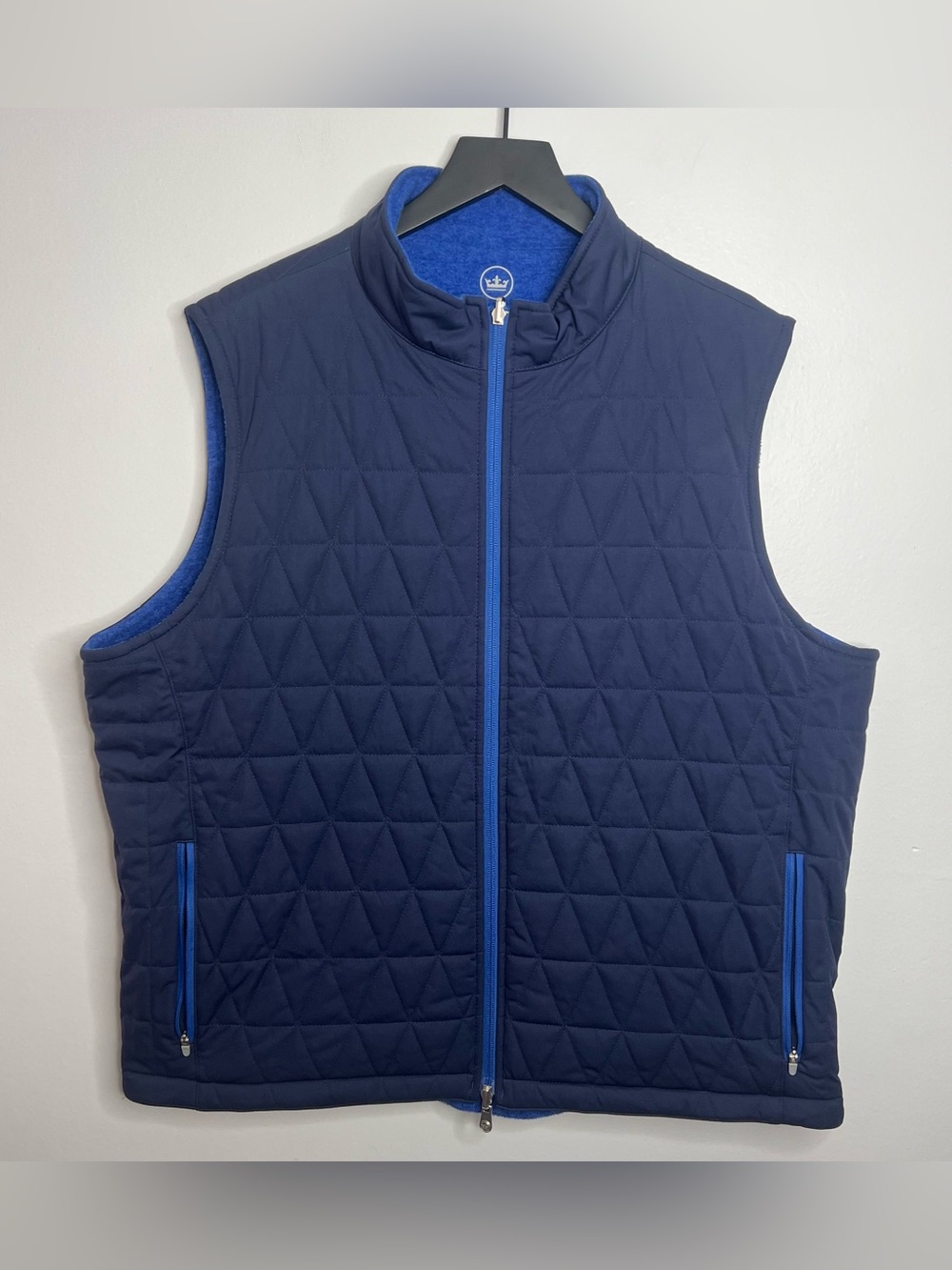 Peter Millar Golf Cloudglow Reversible Vest Mens XL Blue Performance